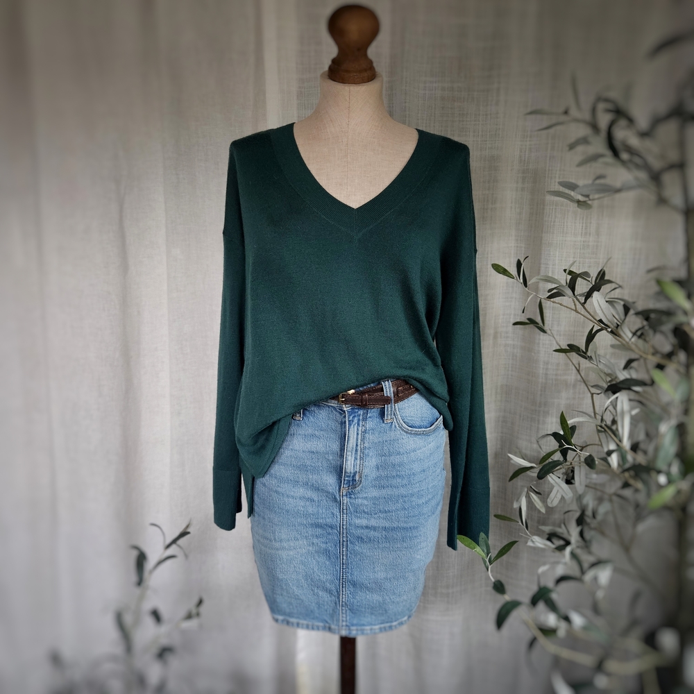 Banana Republic V-neck 100% Merino Wool Size Medium Sweater
